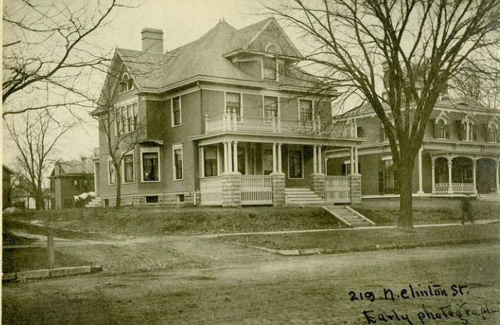 An exterior view of the Shambaugh House.