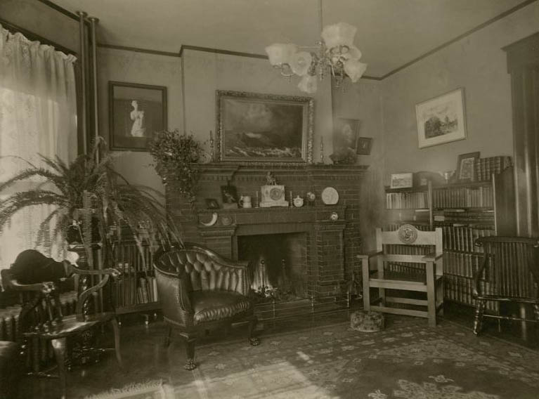 A view of the library, taken by L. G. Coover in 1904.