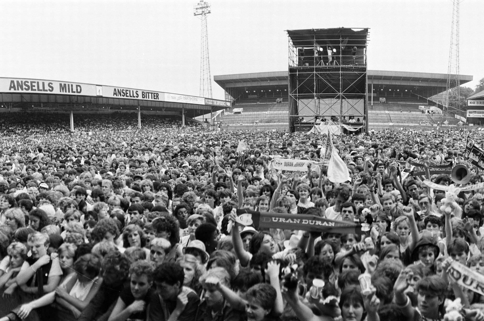 Duran Duran in Concert at Villa Park, Birmingham, Saturday 23rd July 1983.