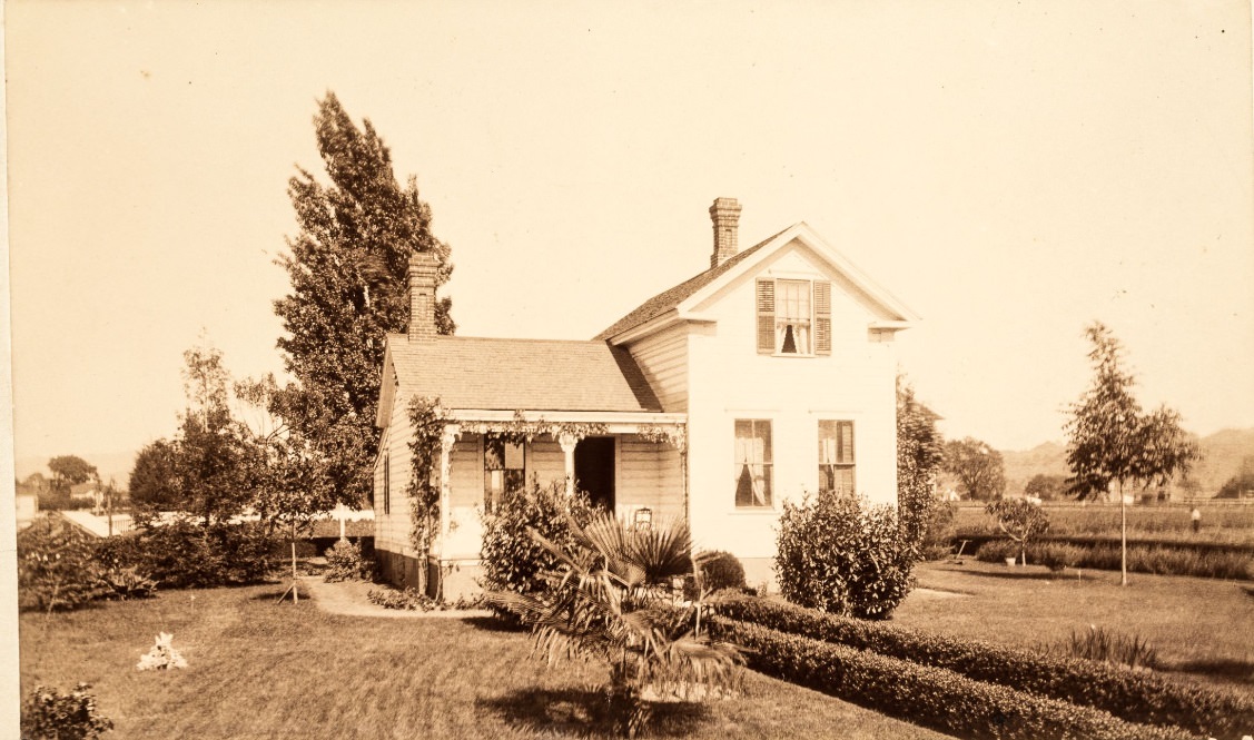 Early picture of Luther Burbank's old home 1884