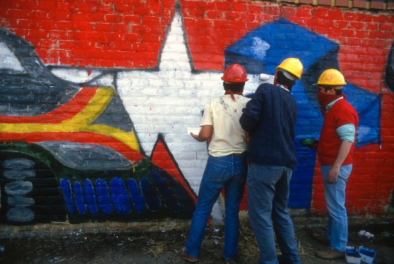 Communists mural brigade, BRP, 1988