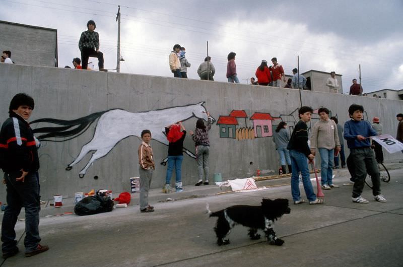 No campaign, Santiago, 1988