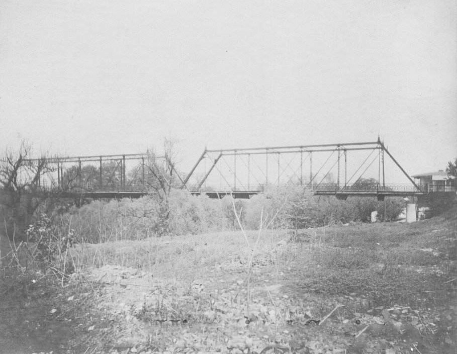 Commerce Street Bridge, 1900, Arnold's first test of wide angle lense, 1901