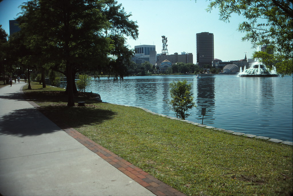 Along Lake Eola, Orlando, Florida, 1990s