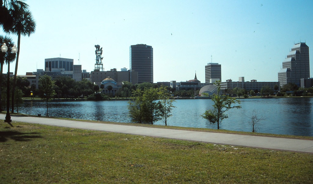 Orlando Skyline from Lake Eola, Florida, 1990s