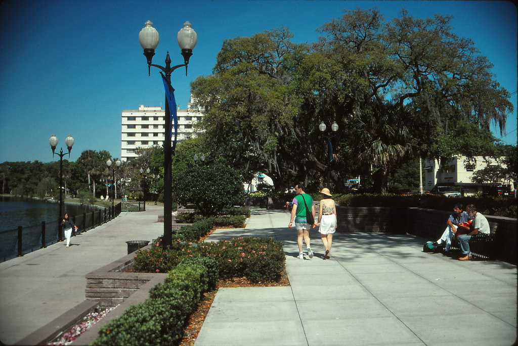 Along Lake Eola, Orlando, Florida, 1990s