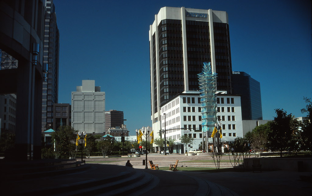 Downtown Orlando, looking north along Orange Avenue from City Hall Plaza, Florida, 1990s