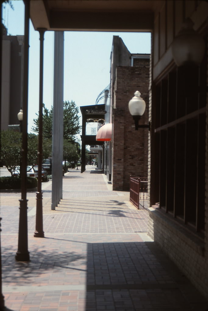 Shaded sidewalks, downtown Pensacola, Florida, 1992