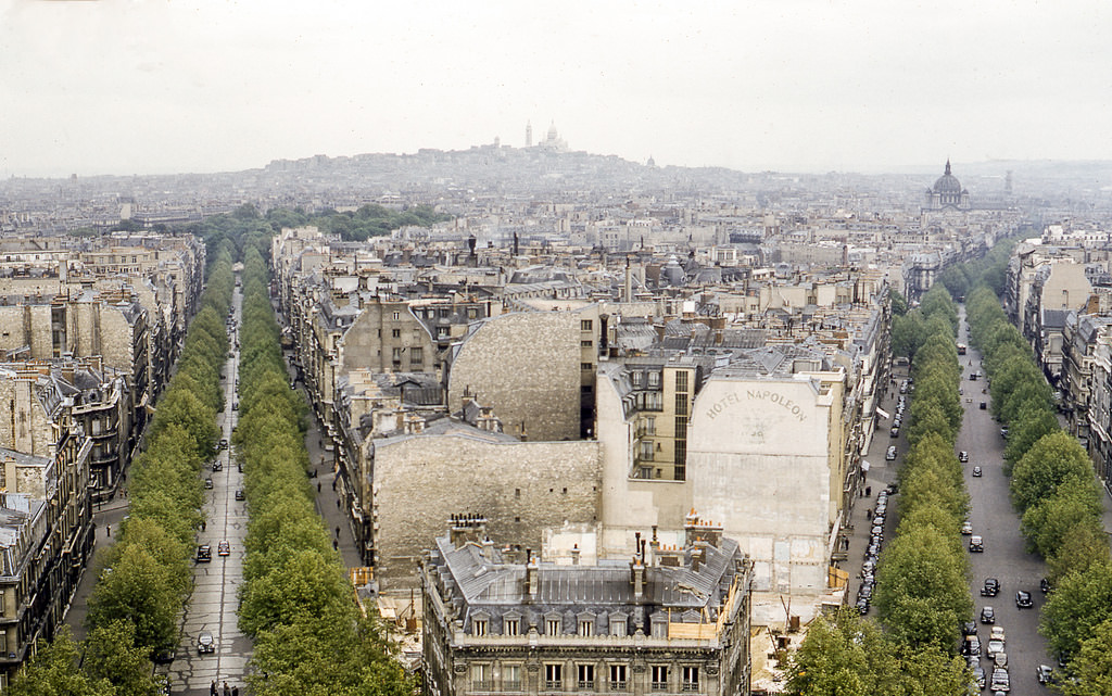 View of Paris from the Arc de Triomphe, May 19, 1954