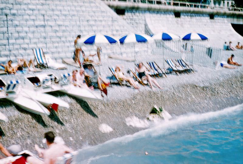 At the beach, Nice, 1955