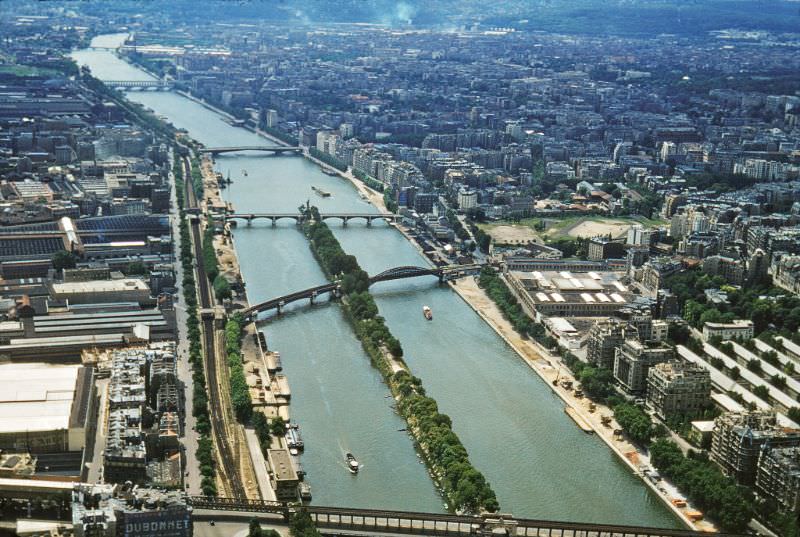 View from the Eiffel Tower, 1956