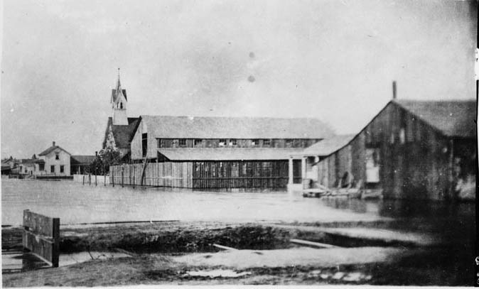 K Street N from Fresno Street Flood of 1884, Fresno, California
