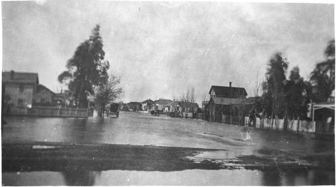 J Street N from Fresno Flood, California, 1884
