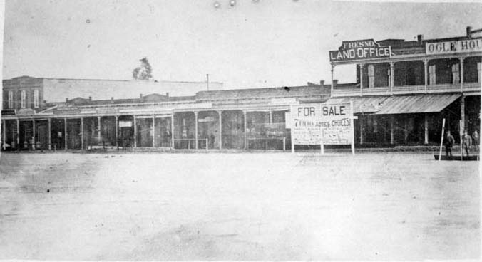 H Street north from Tulare Street, Fresno, California 1894