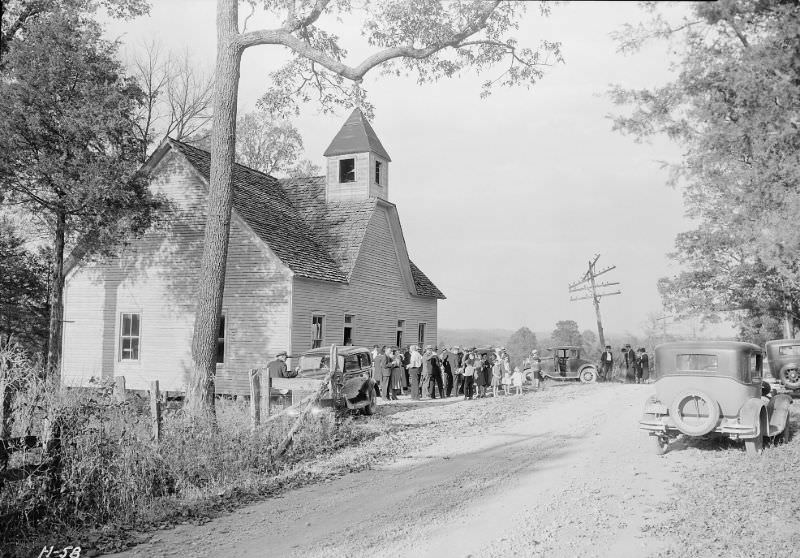 A little country church, Sharps Station M.E. Church, near Loyston, Tennessee.