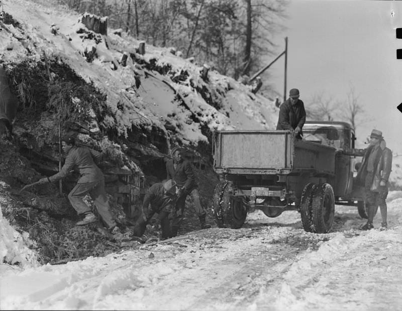 Scott's Run, West Virginia. Unemployed miners, March 1937
