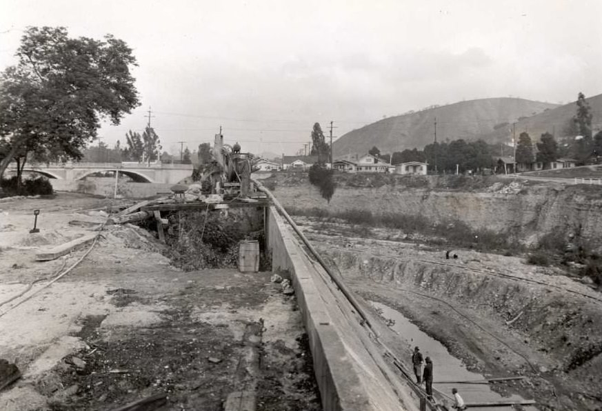 Arroyo Seco bank protection, 1926