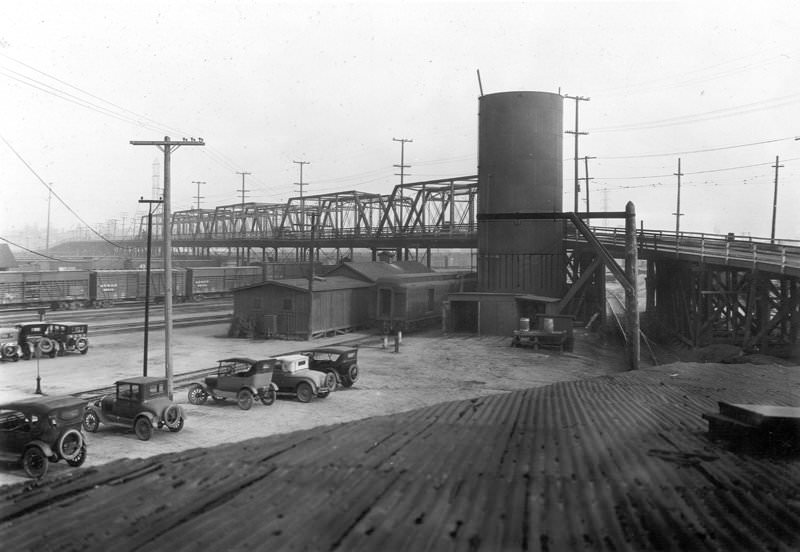 Old East Fourth Street viaduct, 1929