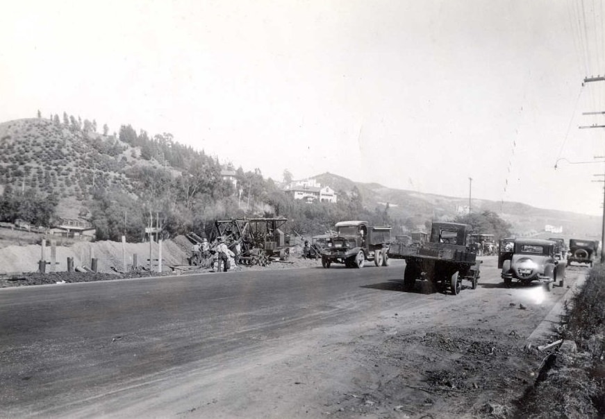 Cahuenga Boulevard Sanitary Sewer Construction, 1927