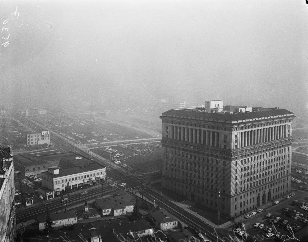 Smog, from top of City Hall, 1952)