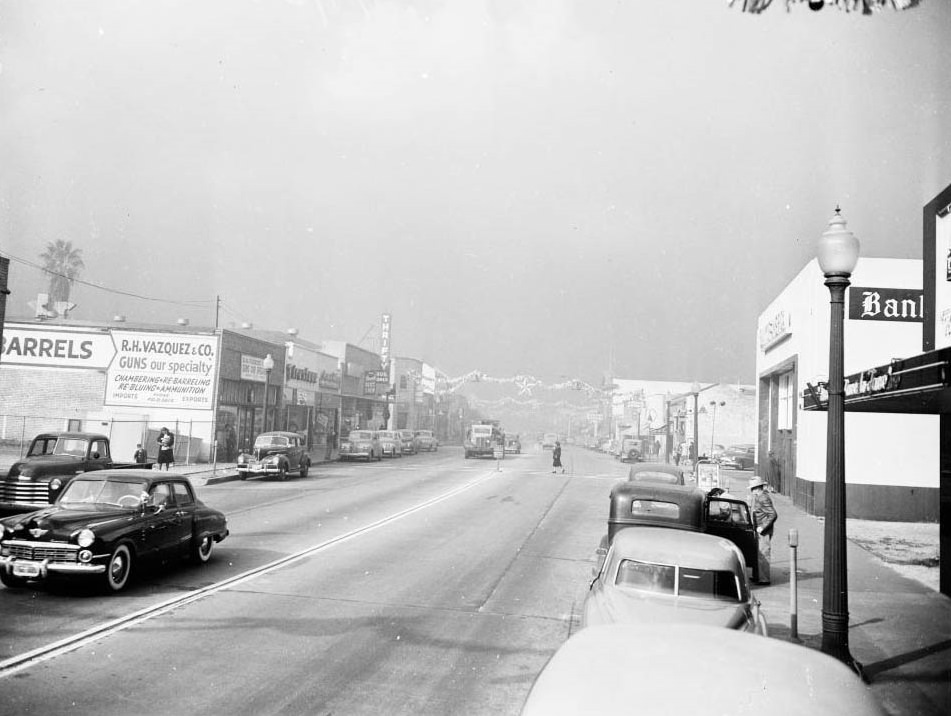Smudge and smog in San Fernando Valley. 4 January 1950
