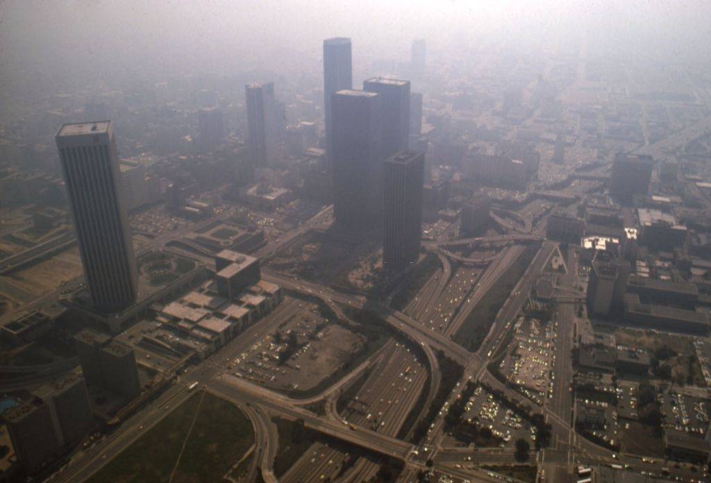 Smoggy Aerial of Downtown