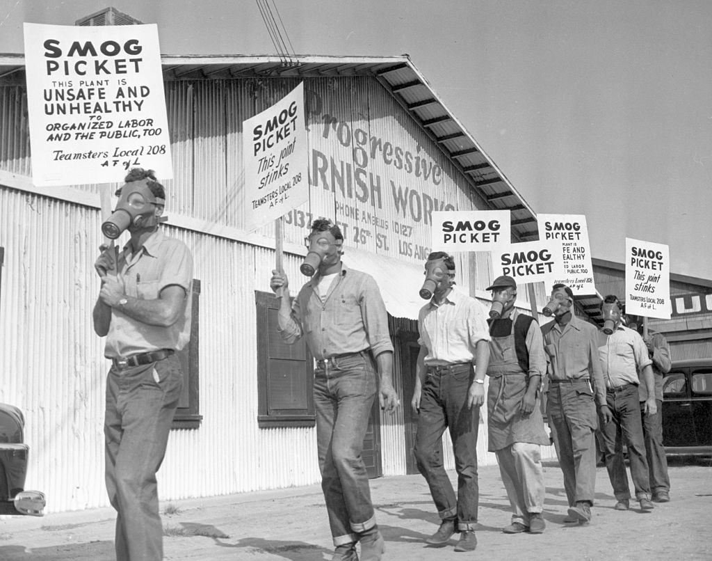 Varnish Workers Picket Factory, 1950
