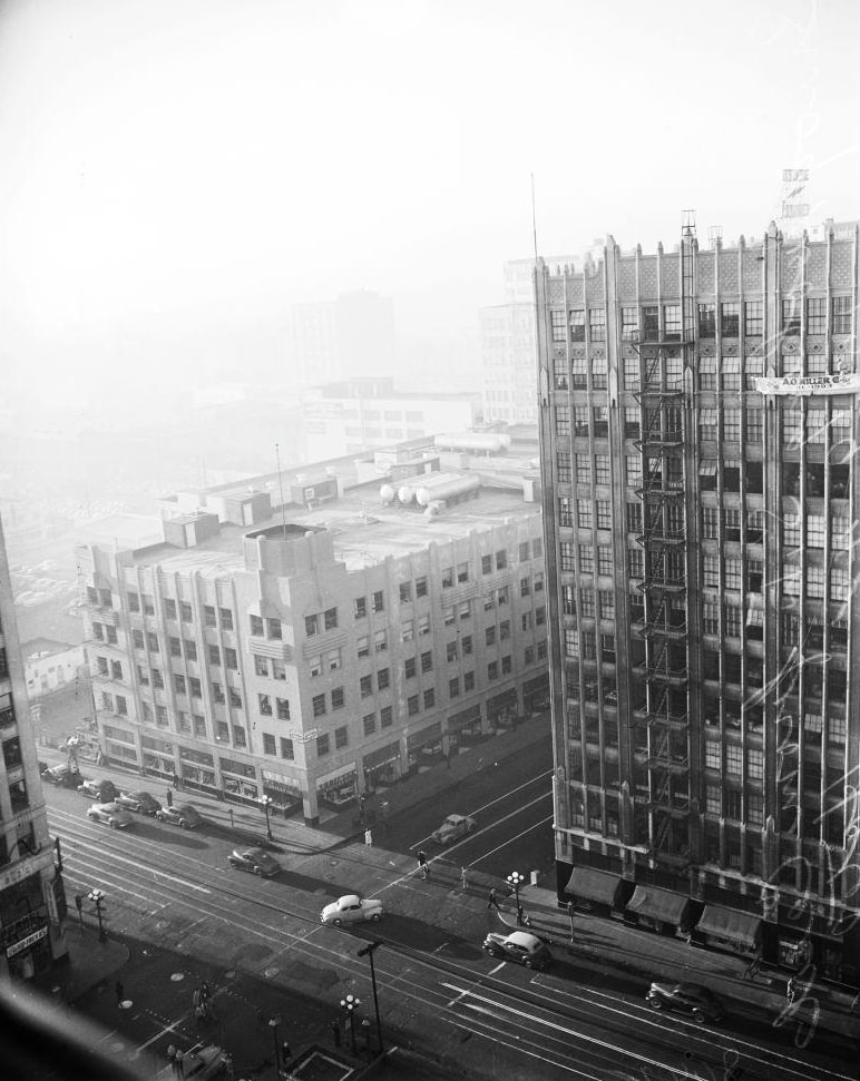 Views from various directions from Cecil Hotel, 1948