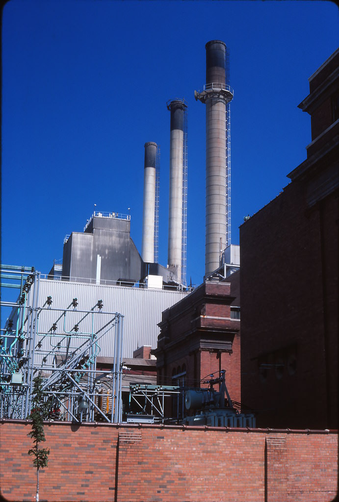 Madison Gas & Electric Power Plant, East of downtown Madison, fall 1986