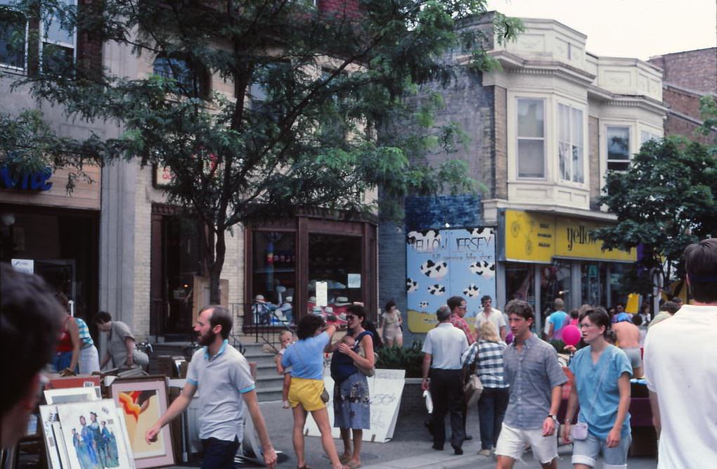 State Street, Madison during Maxwell Street Days Sale July 13, 1985