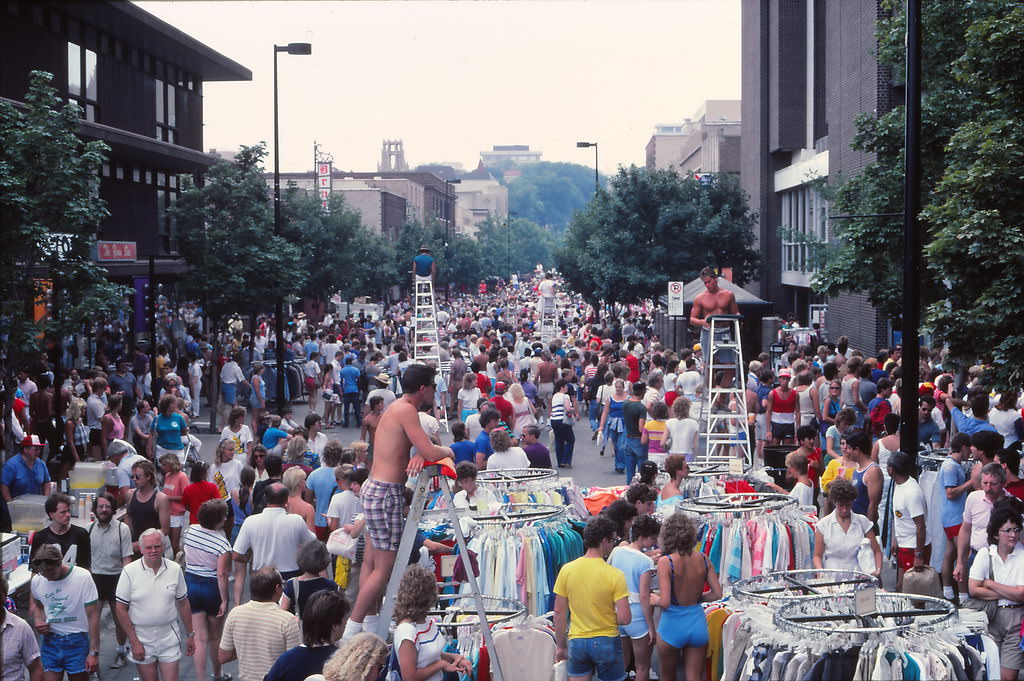 State Street during Maxwell Street Days, July 13, 1985