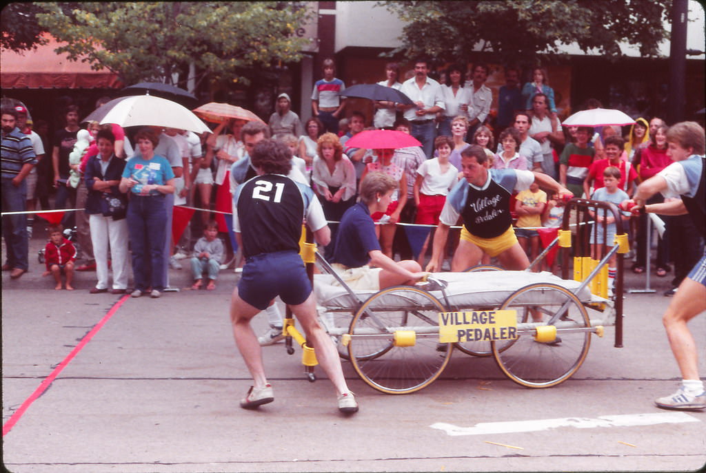 Bed Races, UW Homecoming on State Street, Madison Fall 1984