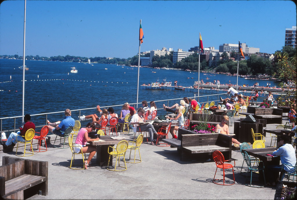 Hanging out on the Terrace, UW Madison Student Union, along Lake Mendota