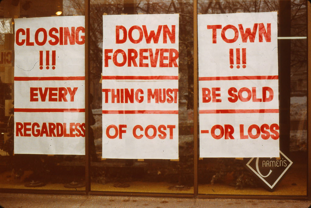 Closing Store, Capitol Square, Madison, 1985