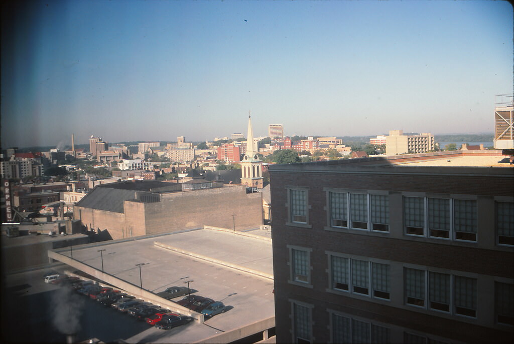 View from Concourse Hotel, Madison, Sept 1991