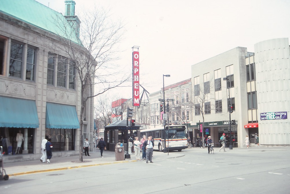 State Street at Fairchild, Madison, April 1996