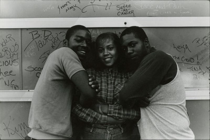 Portrait of three teenagers