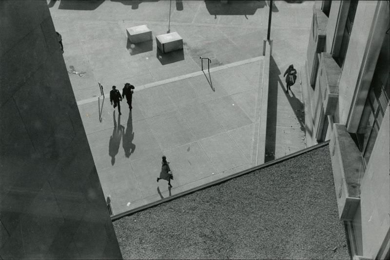 View into courtyard from above