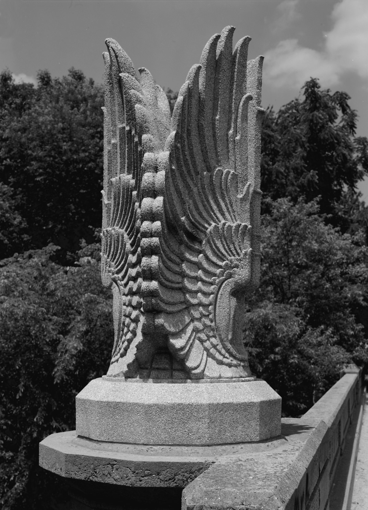 Detail of Raised Wing Sculpture