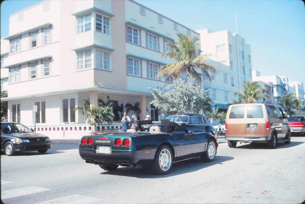 Along Ocean Drive, Miami Beach, 1990s