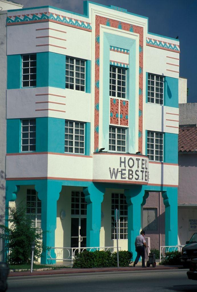 The Hotel Webster on Collins Avenue, South Beach, Miami, 1990.