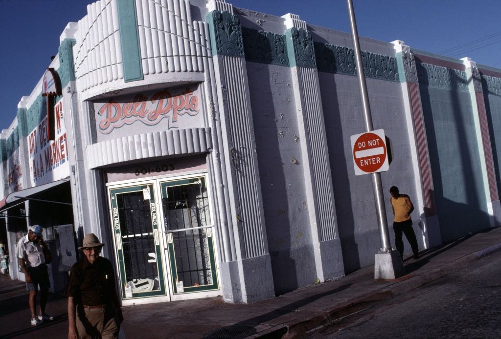 Entrance to a restaurant in Miami, 1992.