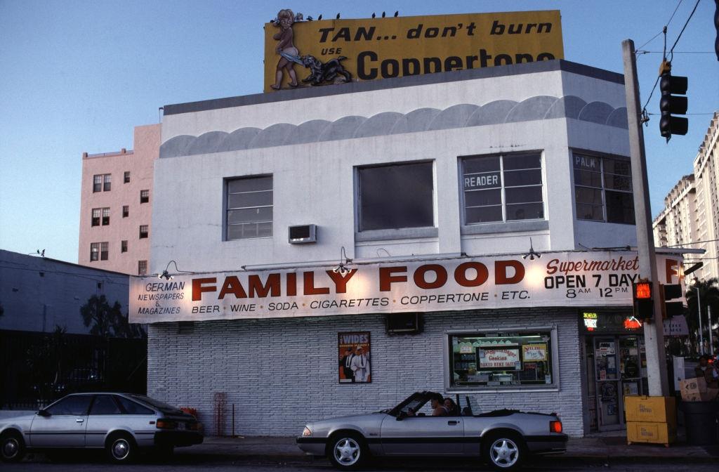 Facade of a restaurant in Miami, 1992.