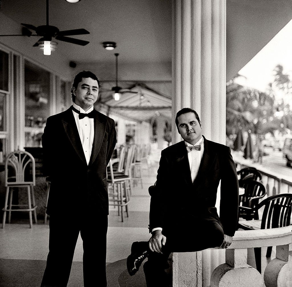 Waiters at the trendy I Paparazzi resturant on Ocean Drive, Miami Beach, Florida.