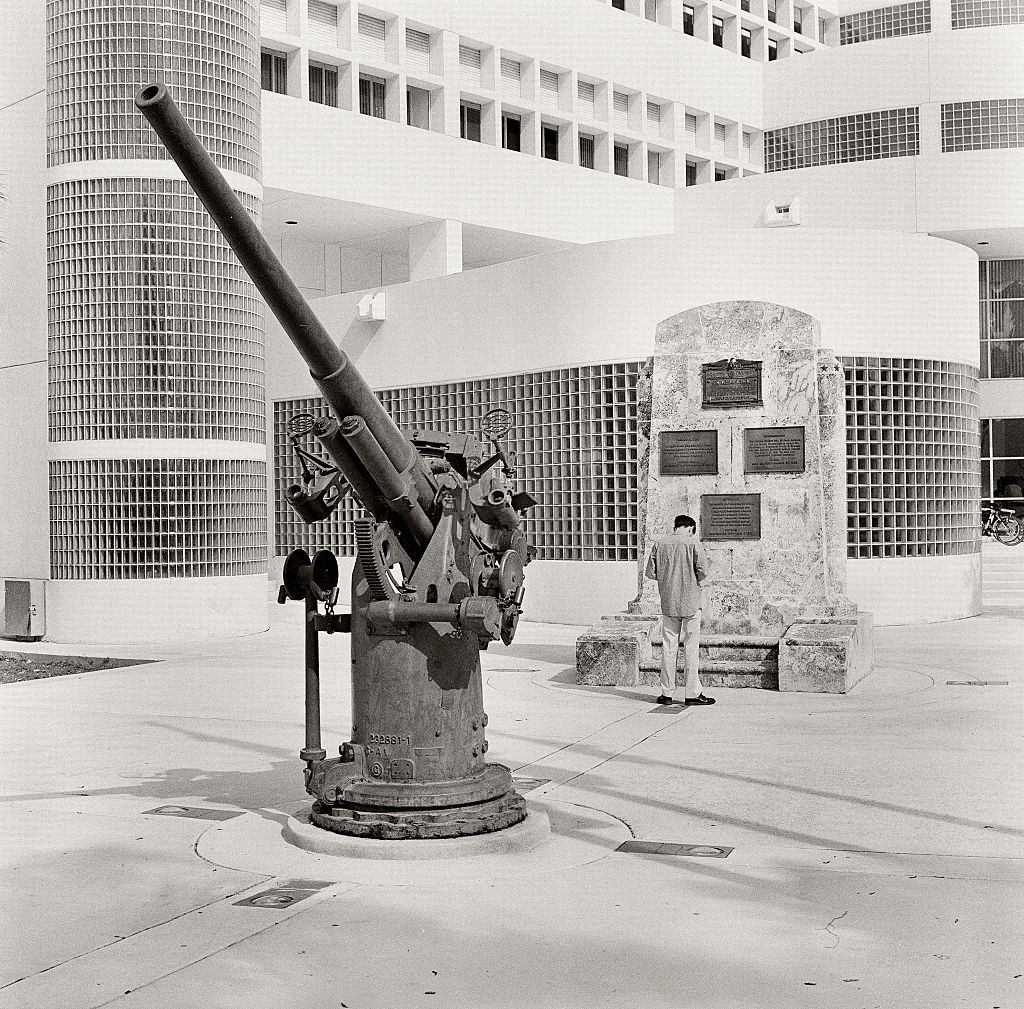 The police station, Washington Avenue, Miami Beach, Florida.