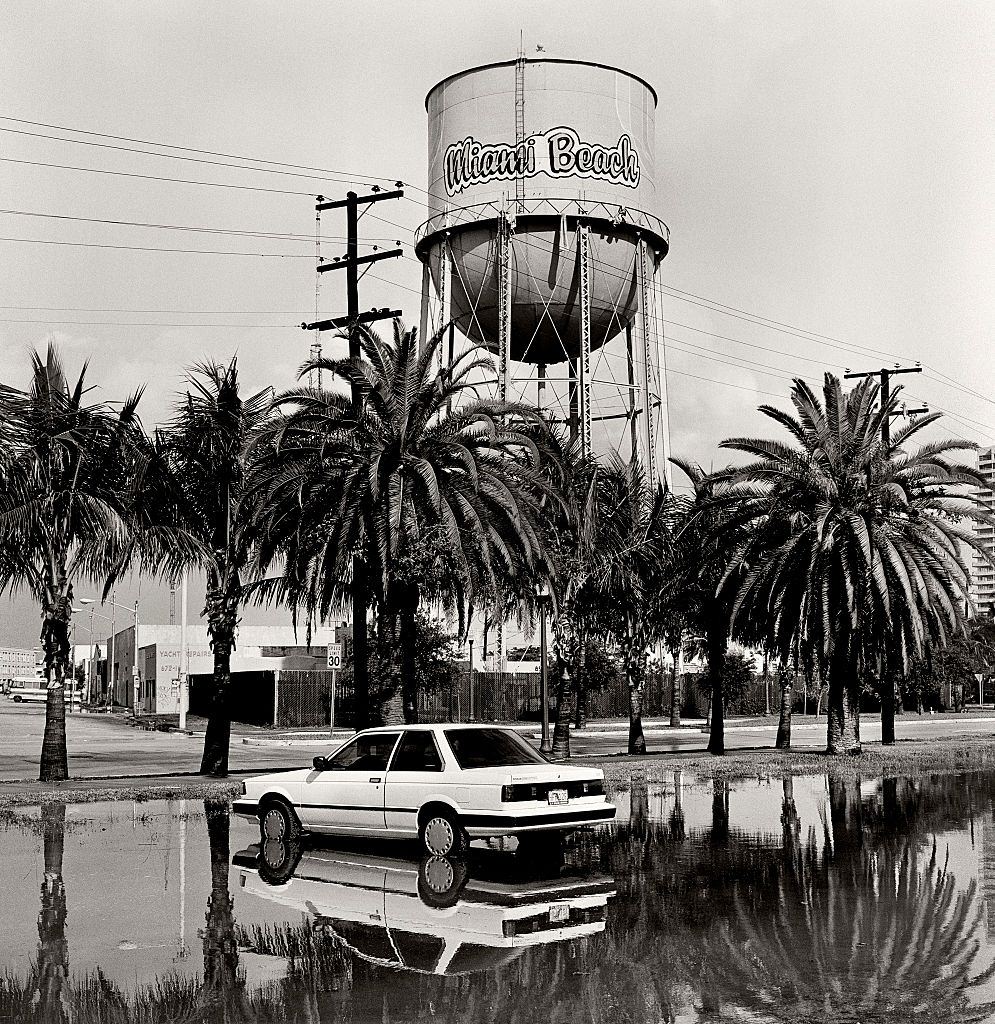 Water tower at the end of Washington Avenue, Miami Beach, Florida.