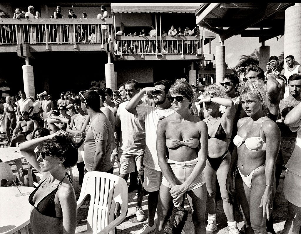 Sunday afternoon at Penrods Beachside Bar on 1st Street, Miami Beach, Florida.