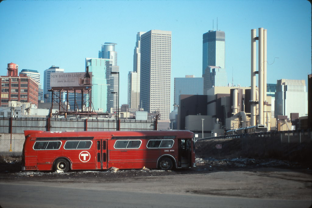 Minneapolis Buildings with First Baptist Church in foreground, April 1993