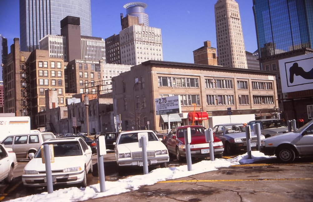 Minneapolis from Dayton's 12th Floor Skyroom Restaurant, January 1993