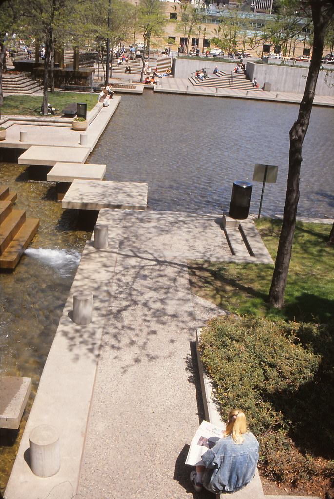 Peavey Plaza, downtown Minneapolis, May 1993